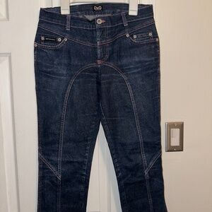 Dolce & Gabbana Blue Skinny Jeans With Zip Detail W27